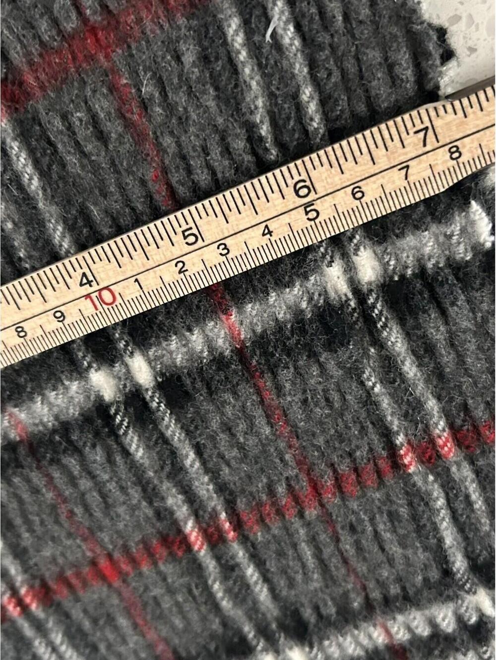 Burberry London Gray Plaid Wool Cashmere Fringe Scarf - Picture 9 of 9